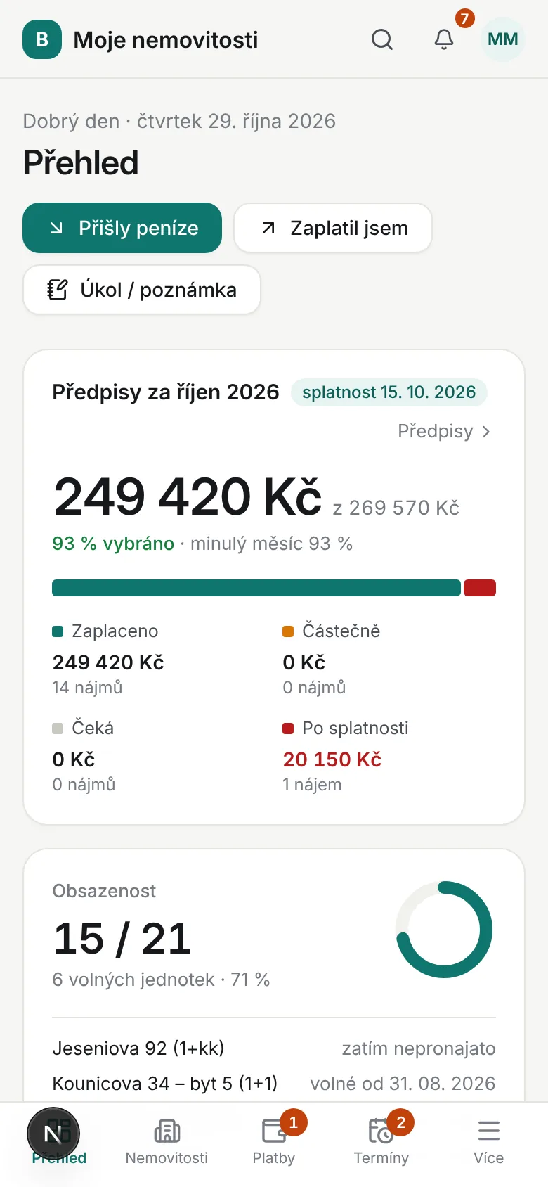 Aplikace na mobilu